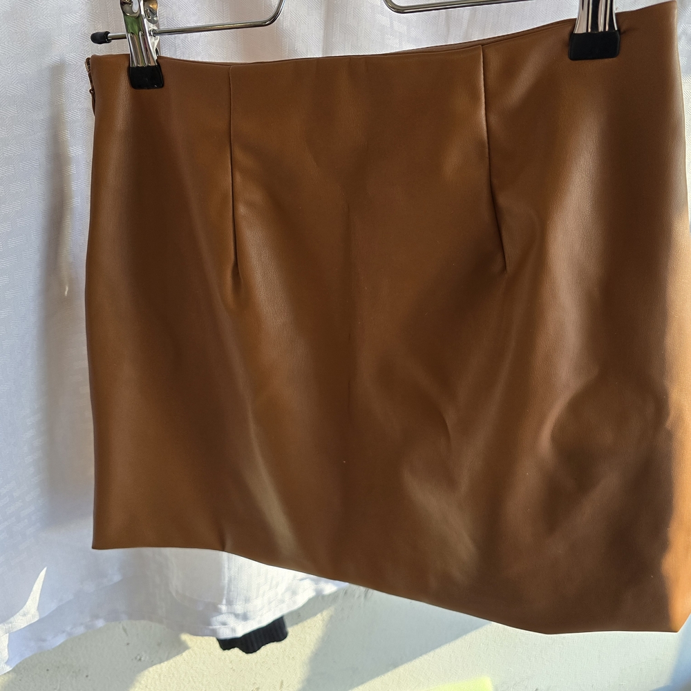 a new day Asymmetrical Tan Skirt